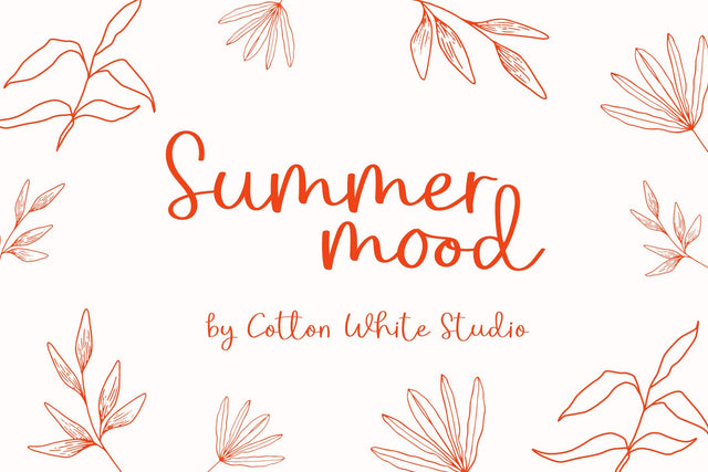 Summer Mood Font Cotton White Studio 