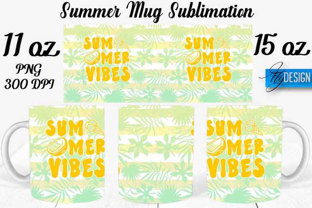 Summer Mug Sublimation | Coffee 11 Oz | 15 Oz Mug Sublimation Sublimation Fly Design 