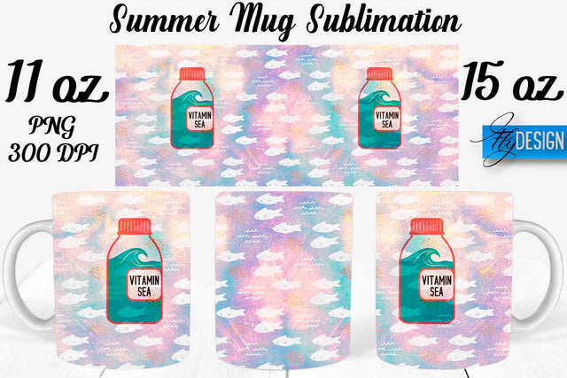 Summer Mug Sublimation | Coffee 11 Oz | 15 Oz Mug Sublimation Sublimation Fly Design 