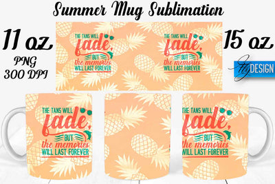 Summer Mug Sublimation | Coffee 11 Oz | 15 Oz Mug Sublimation Sublimation Fly Design 