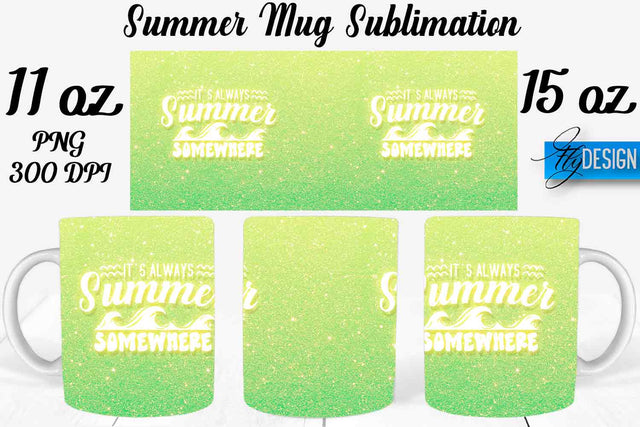 Summer Mug Sublimation | Coffee 11 Oz | 15 Oz Mug Sublimation Sublimation Fly Design 