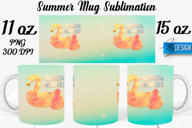 Summer Mug Sublimation | Coffee 11 Oz | 15 Oz Mug Sublimation Sublimation Fly Design 