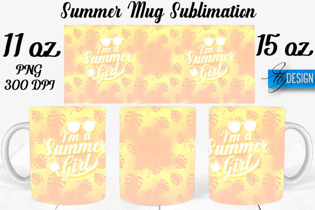 Summer Mug Sublimation | Coffee 11 Oz | 15 Oz Mug Sublimation Sublimation Fly Design 