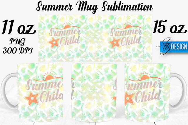 Summer Mug Sublimation | Coffee 11 Oz | 15 Oz Mug Sublimation Sublimation Fly Design 