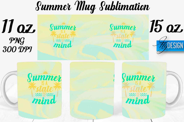 Summer Mug Sublimation | Coffee 11 Oz | 15 Oz Mug Sublimation Sublimation Fly Design 