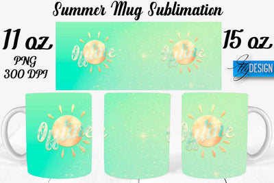 Summer Mug Sublimation | Coffee 11 Oz | 15 Oz Mug Sublimation Sublimation Fly Design 
