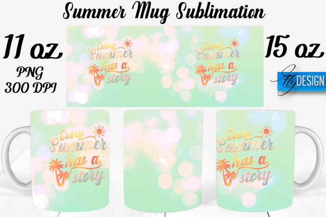 Summer Mug Sublimation | Coffee 11 Oz | 15 Oz Mug Sublimation Sublimation Fly Design 