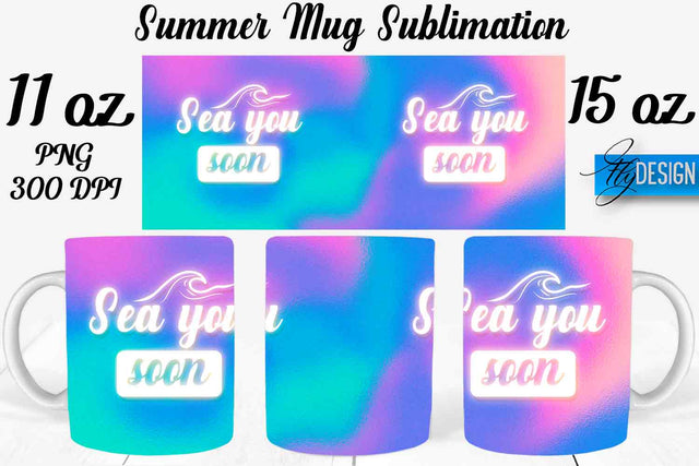 Summer Mug Sublimation | Coffee 11 Oz | 15 Oz Mug Sublimation Sublimation Fly Design 