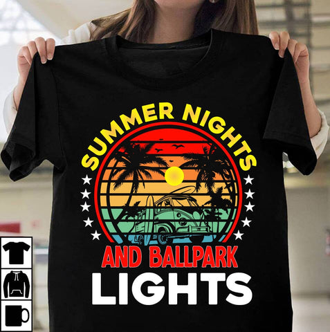 Summer Night And Ballpark Lights Retro Sunset ,Summer Sublimation ,Summer Retro Vintage T-shirt DEsign,SUmmer SVG ,Summer Rtero T-shirt DEsign BUndle SVG Insomnia Std 