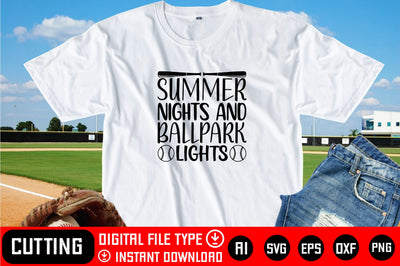 Summer Nights And Ballpark Lights SVG CraftlabSvg29 