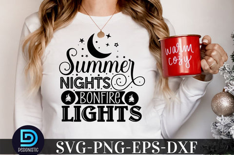 Summer nights bonfire lights, Camping SVG Bundle SVG DESIGNISTIC 