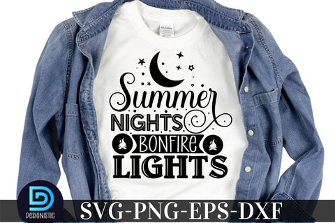 Summer nights bonfire lights, Camping SVG Bundle SVG DESIGNISTIC 
