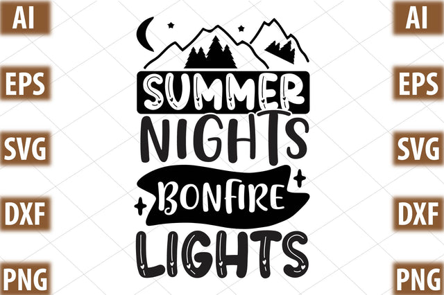 Summer nights bonfire lights SVG SVGista 