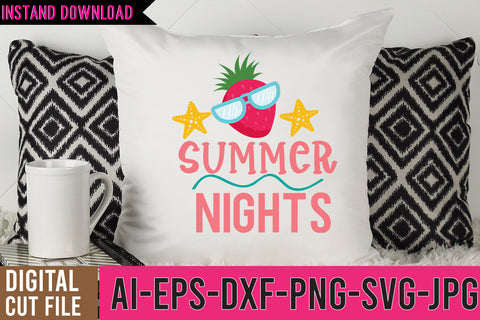 Summer Nights SVG Cut File SVG BlackCatsMedia 