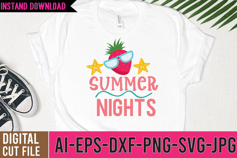 Summer Nights SVG Cut File SVG BlackCatsMedia 
