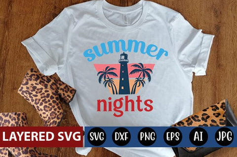 summer nights Svg SVG Blessedprint 