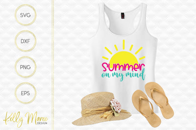 Summer On My Mind SVG Cut File Kelly Maree Design 