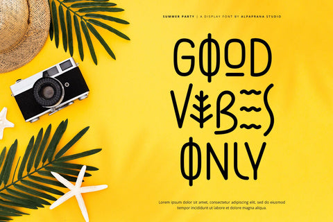 Summer Party - Display Font Font Alpaprana Studio 