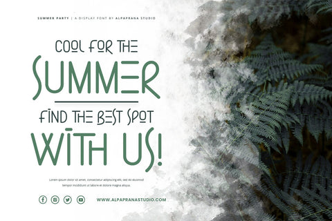 Summer Party - Display Font Font Alpaprana Studio 