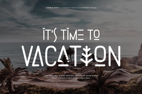 Summer Party - Display Font Font Alpaprana Studio 
