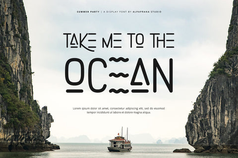 Summer Party - Display Font Font Alpaprana Studio 