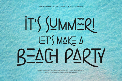 Summer Party - Display Font Font Alpaprana Studio 