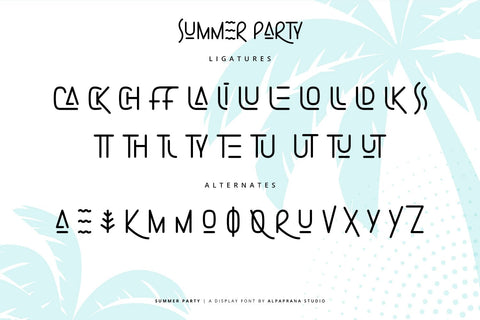 Summer Party - Display Font Font Alpaprana Studio 