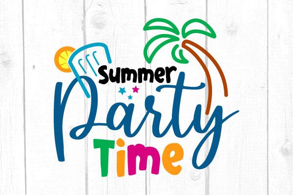 Summer Party Time Svg SVG cricutfilesmg 