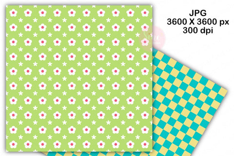 Summer Pattern Seamless Digital Paper Backgrounds Digital Pattern SineDigitalDesign 