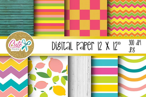 Summer patterns-Paper Pack Cute files 