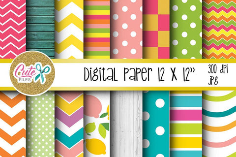 Summer patterns-Paper Pack Cute files 