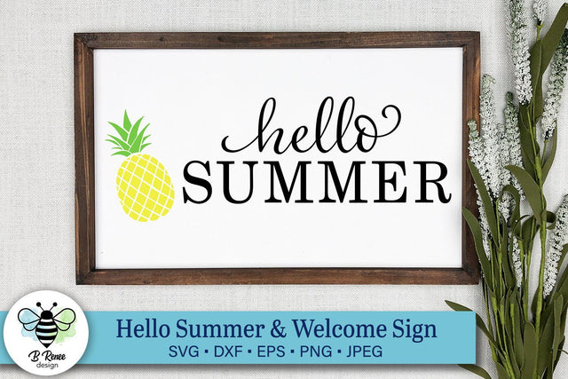 Summer Pineapple Signs SVG SVG B Renee Design 