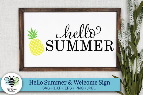Summer Pineapple Signs SVG SVG B Renee Design 