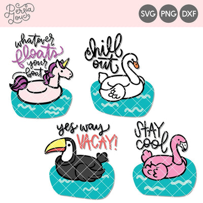 Summer Pool Floats Mini Bundle SVG Persia Lou