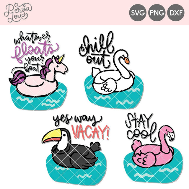 Summer Pool Floats Mini Bundle SVG Persia Lou