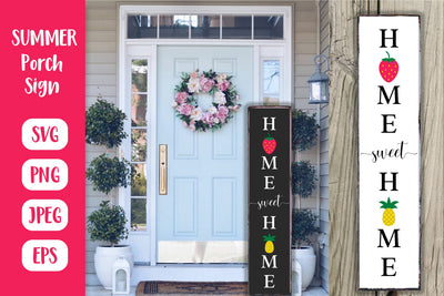 Summer Porch Sign. Home sweet home Vertical Front Sign SVG SVG LaBelezoka 