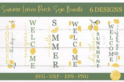 Summer Porch Sign SVG Bundle-Lemon SVG Bundle-Welcome Sign Bundle SVG Linden Valley Designs 