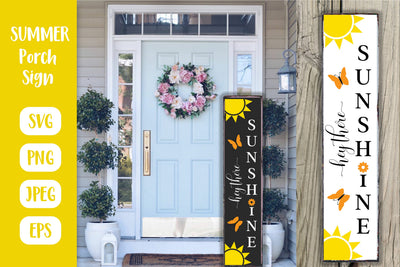 Summer Porch Sign SVG. Seasonal Vertical Front Sign SVG LaBelezoka 