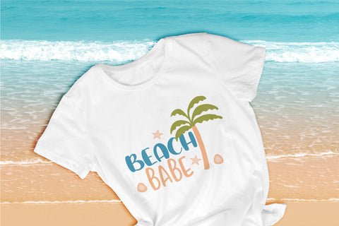 Summer quote - Beach babe - sublimation design Sublimation LuckyTurtleArt 