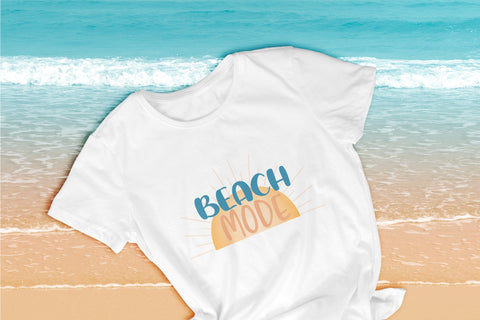 Summer quote - Beach mode - sublimation design Sublimation LuckyTurtleArt 