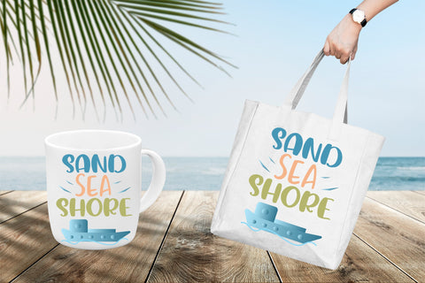Summer quote - Sand sea shore - sublimation design Sublimation LuckyTurtleArt 