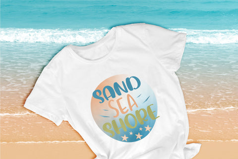 Summer quote - Sand sea shore - sublimation design Sublimation LuckyTurtleArt 