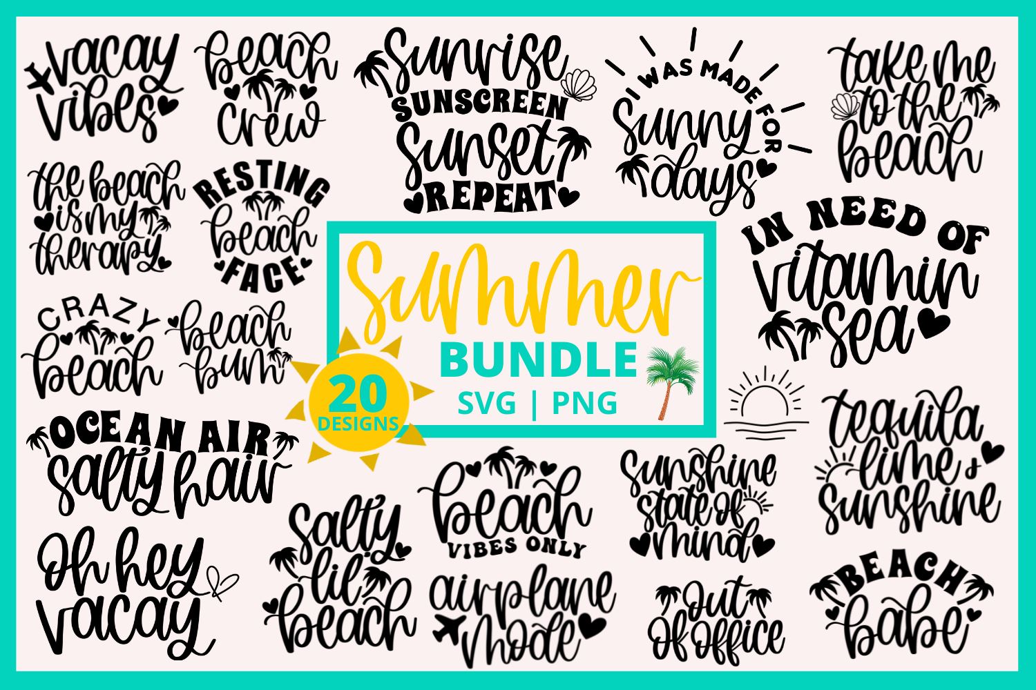 Summer State Of Mind SVG Cut File - So Fontsy