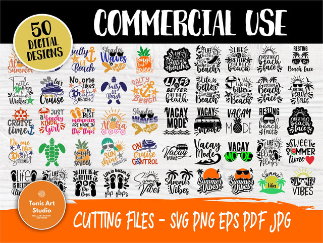 Summer Quotes SVG Bundle, Beach Shirt Designs Svg SVG TonisArtStudio 
