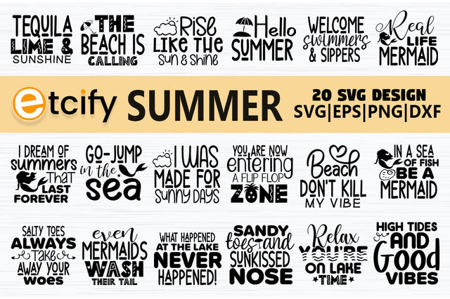 Summer quotes svg bundle Sublimation etcify 
