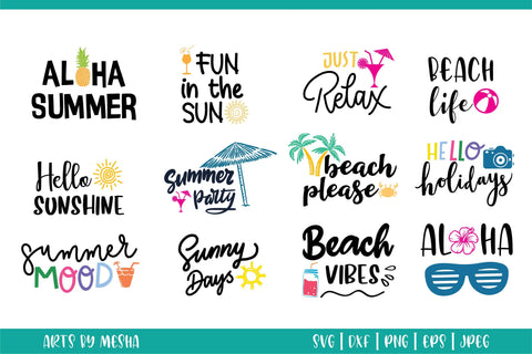 Summer quotes svg bundle | Summer Sayings svg SVG DIYCUTTINGFILES 