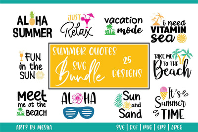 Summer quotes svg bundle | Summer Sayings svg SVG DIYCUTTINGFILES 