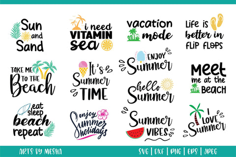 Summer quotes svg bundle | Summer Sayings svg SVG DIYCUTTINGFILES 