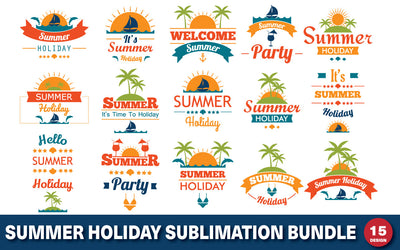 Summer Retro labels and logo Collection SVG naemmiah021 