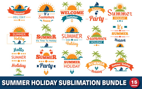 Summer Retro labels and logo Collection SVG naemmiah021 